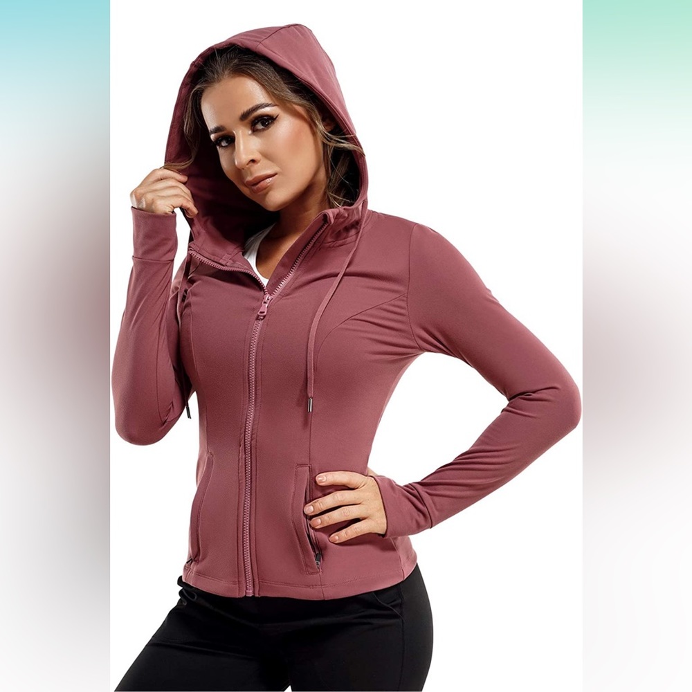 Women Full Zip Workout Sports Jackets Slim Fit